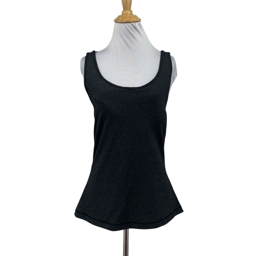 Pure NRG Athletics Tank Top Womens L Large Grey Built In Shelf Bra Padded Yoga